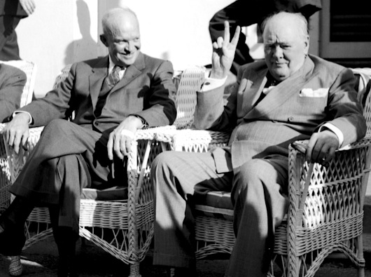 Eisenhowr and Churchill at Mid Ocean Club, Bermuda