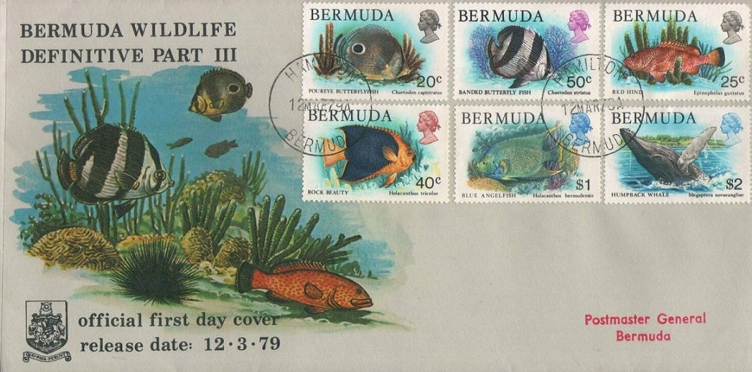 Bermuda March 3, 1979 stamps of fish