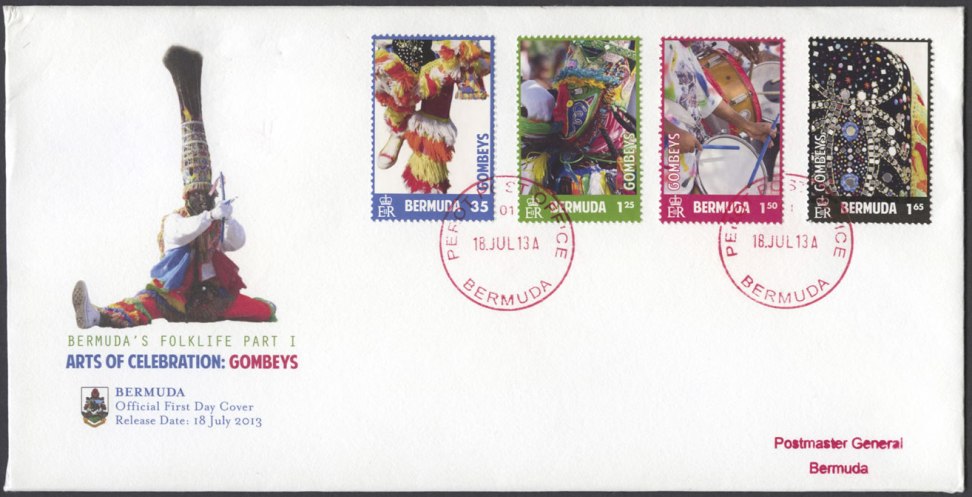 2013 July 18 Bermuda Gombey stamps