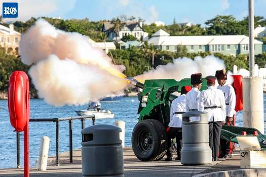 Bermuda Regiment gun salute