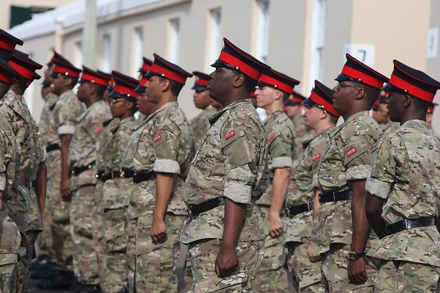 Bermuda Regiment on parade