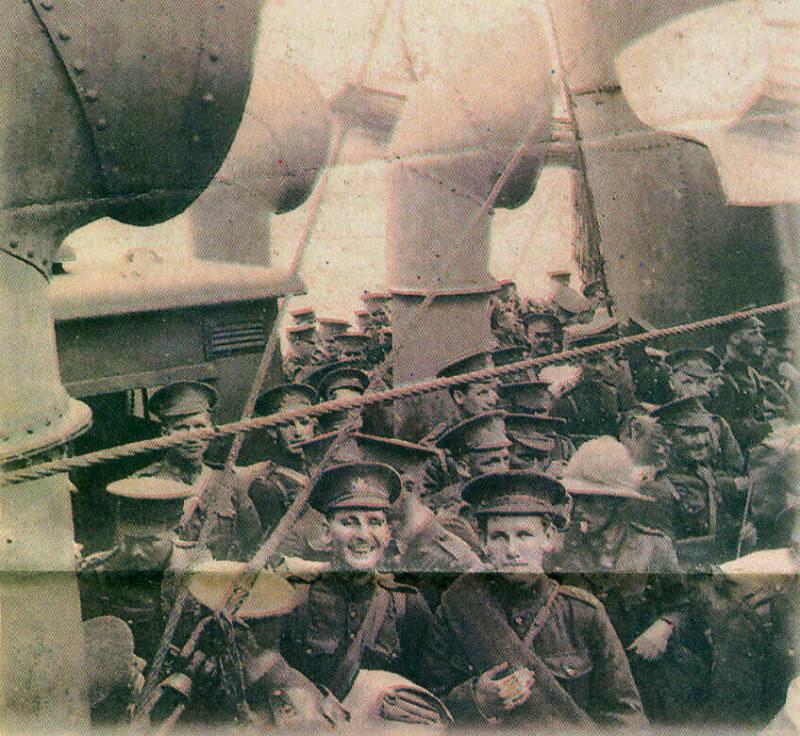 Bermudians en route to France in World War 1