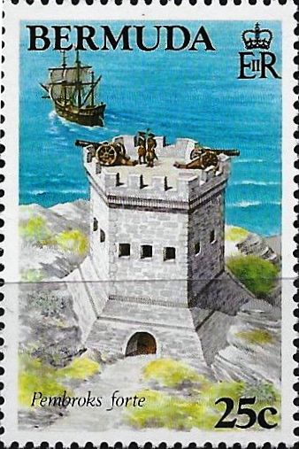 Bermuda forts stamp 2