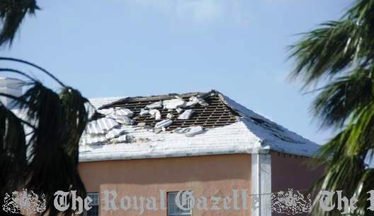 Bermuda roof slate, damaged in hurricane