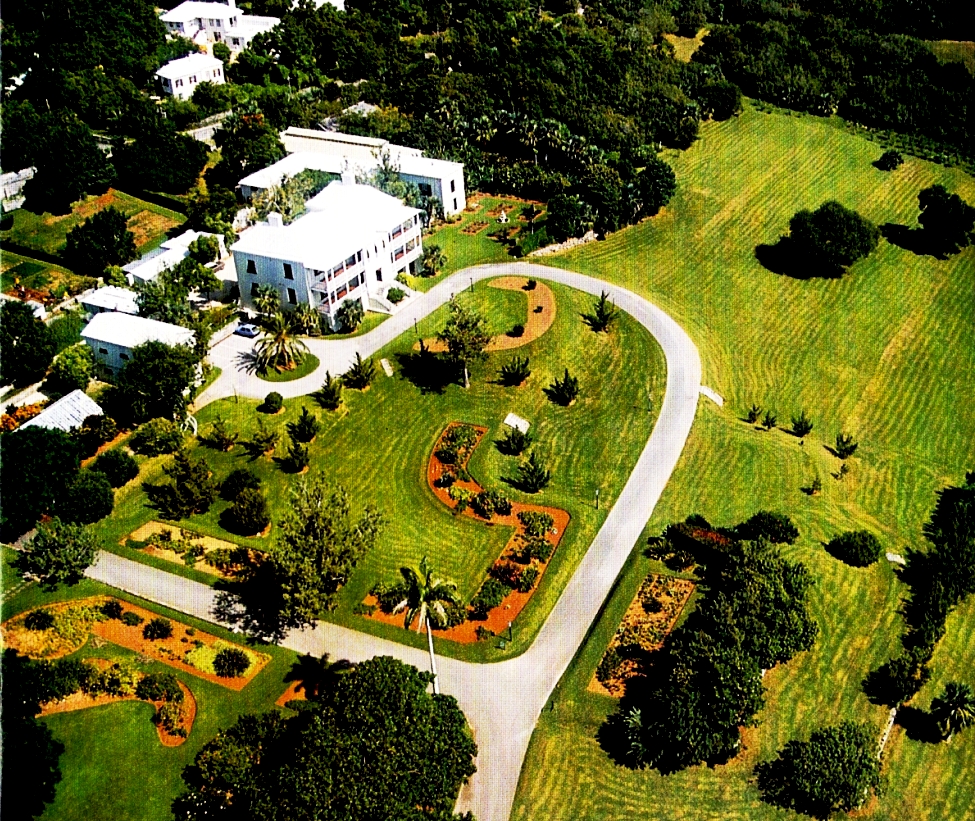 Camden, aerial view of house and land