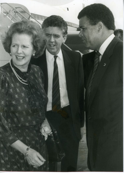 Mrs Thatcher in Bermuda 1990