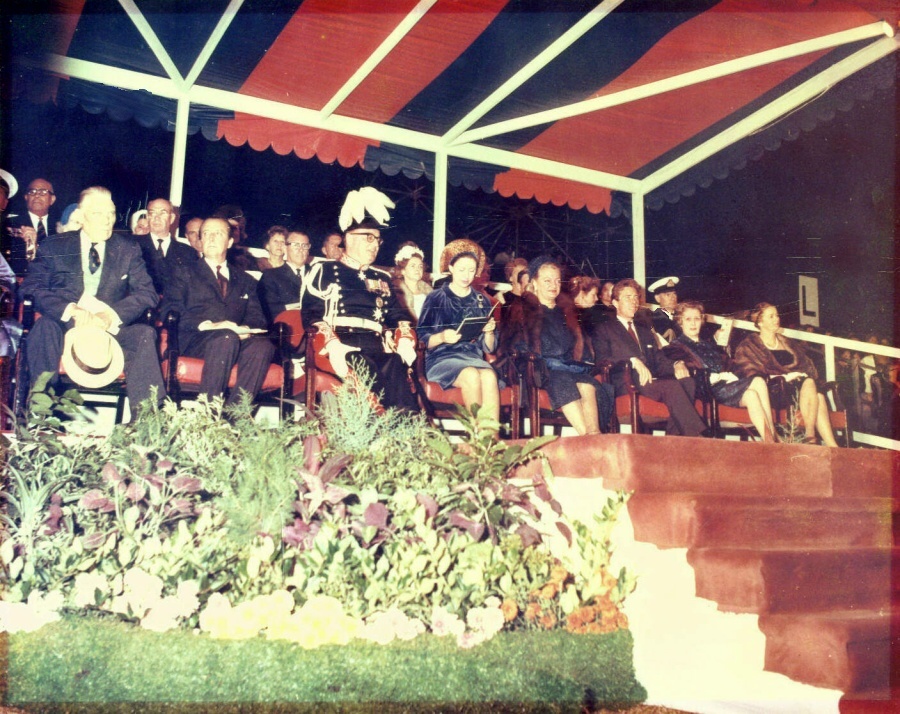 Princess Margaret presented the Colours to the Bermuda Regiment