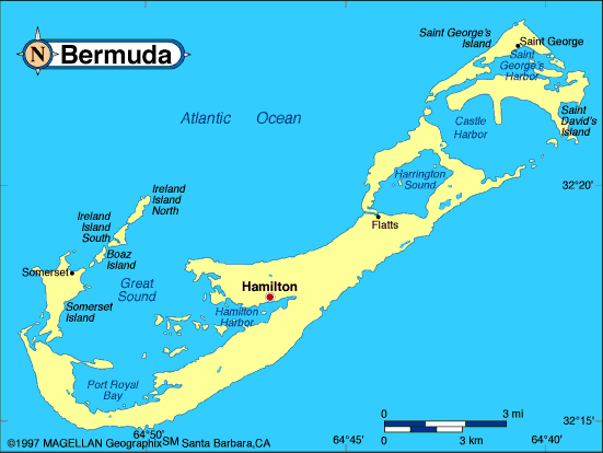 Main Map of Bermuda Islands