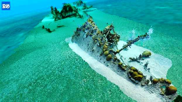 digital map of wreck of Marie Celeste