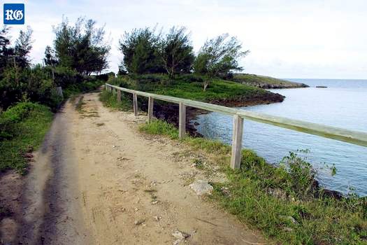 railway trail on the coast