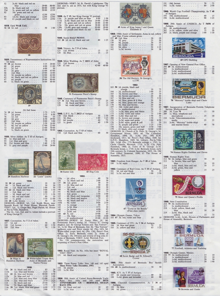 Bermuda stamp catalog 02