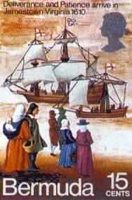 Bermuda ships arrive in Virginia 1610 to relieve Jamestown