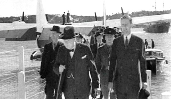 Churchill's 1942 arrival in Bermuda