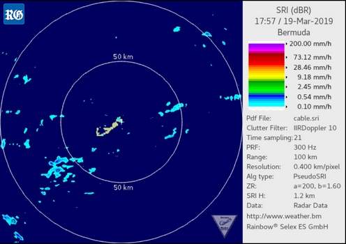 2019 March 19 Bermuda Weather map