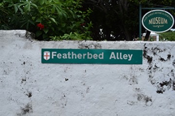 Featherbed Alley street sign