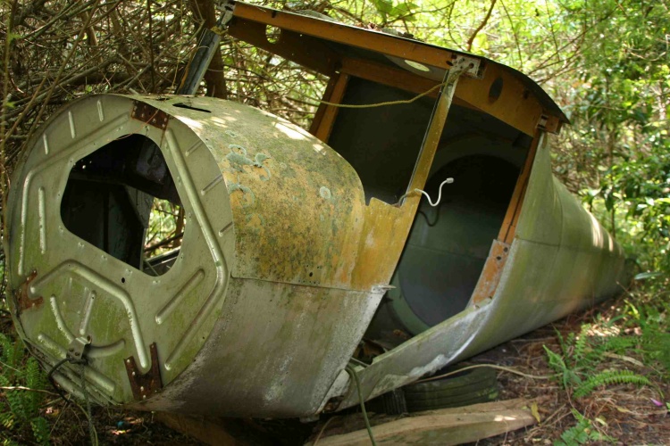 Remains of Luscombe VR-BAK in a Bermuda garden