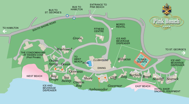 Pink Beach Club map