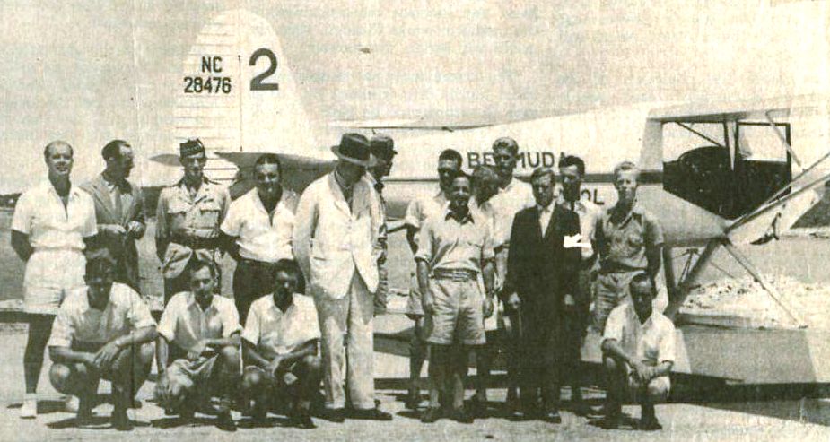 1940 May Duke of Windsor inspecting Bermuda Flying School Luscombe