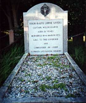 Grave of assassinated aide the the Governor, Captain Hugh Sayer