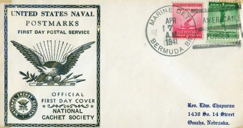 First USA stamps issued from 1941 Bermuda base